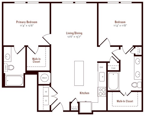 Alexan Pena Station Apartments in Denver, Colorado B2 Floor Plan